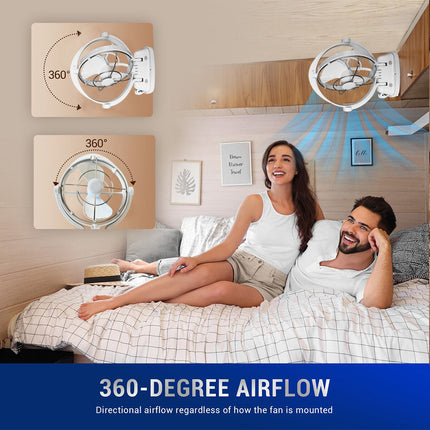 12V/24V Dual Voltage Ventilation Fan with Remote & Timer - for Caravan, Camper, Trailer - White