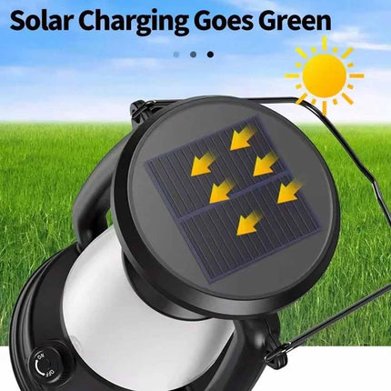 Solar & USB Rechargeable LED Camping Lantern for Tent Hiking Outdoor