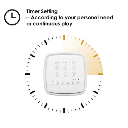 30-Sound White Noise Machine with Timer & Natural Rain Therapy for Sleep Aid