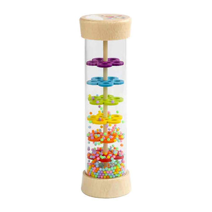 Wooden Baby Rattle & Rain Stick, Montessori Musical Toys for 6-18 Months