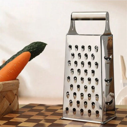 4-Sided Box Cheese Grater, Stainless Steel 8 Inch Veggie Slicer Cutter