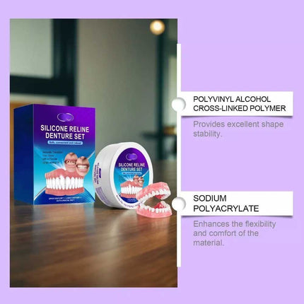 Comfort Fit Silicone Denture Set for Dentures & Veneers