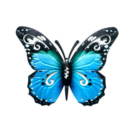 Metal 3D Butterfly Garden Wall Art for Home Decor 22x27cm