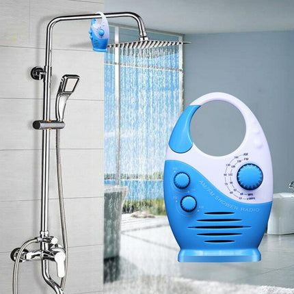 Waterproof Portable FM/AM Radio for Shower, Hanging in Bathroom