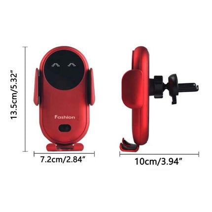 Smart Sensor Wireless Car Charger, 15W Fast Charging, Auto Clamping Air Vent Mount for iPhone & Android (Model S11)