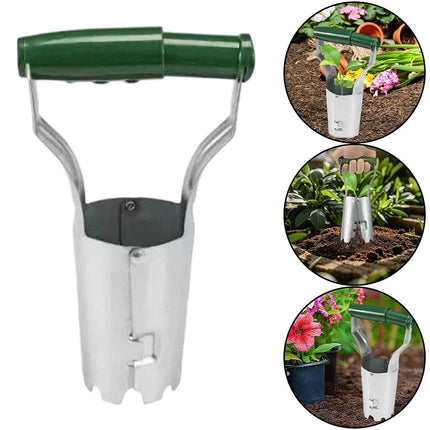 Hand Bulb Planter Garden Tool for Soil Insertion, Flower Sowing and Grass Planting