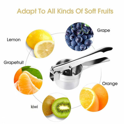 Manual Stainless Steel Juicer & Vegetable Press for Potato, Lemon, Garlic