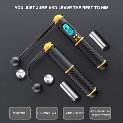 2 in 1 Jump Rope with Digital Counter & Calorie Count – Cordless Skipping Rope