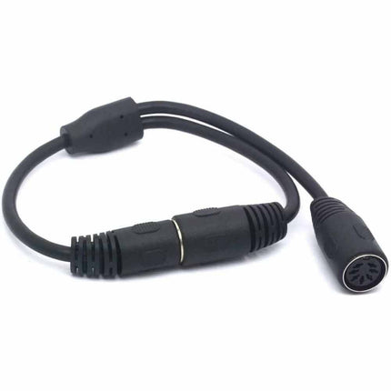 7-Pin Male to Dual 7-Pin Female DIN Y Splitter Stereo Cable