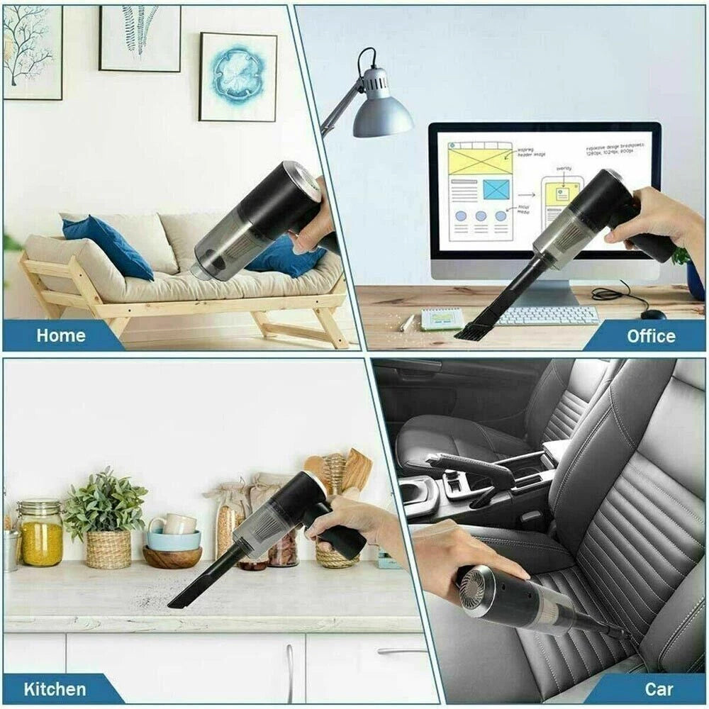 120W Cordless Handheld Vacuum Cleaner, Strong Suction for Car and Home Use