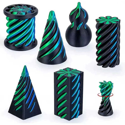 6Pcs Spiral Cone Fidget Toy, 3D Printed Impossible Pass-Through Anxiety Relief