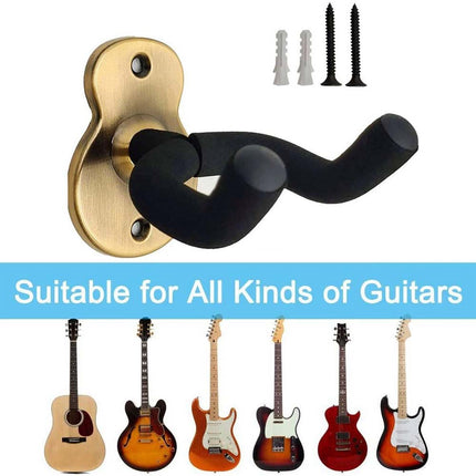 2x Metal Guitar Wall Hanger – Non-Slip Hook for Guitar/Ukulele
