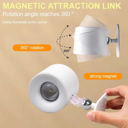 Rechargeable Magnetic LED Wall Sconce Night Lamp with Remote