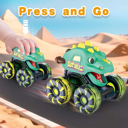 Light Up Dino Monster Truck – Press & Go Toddler Toy Car