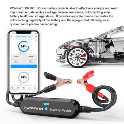 Car Battery Tester 12V - BK100 Digital Load Analyzer with Bluetooth for Smartphone