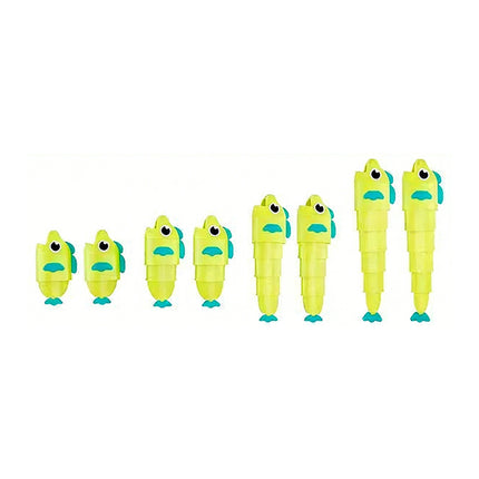 Family Fishing Challenge Kit – Colorful Retractable Fish Toy Set for Kids (8 Fish + 2 Rods)