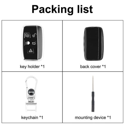 Compatible Land Rover Range Rover Sport Evoque Jaguar Key Fob Shell Cover + Keyring