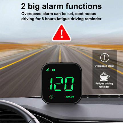 Universal Digital HUD Head-Up Display: GPS Speedometer Shows MPH/KMH, Overspeed Alarm, for All Cars