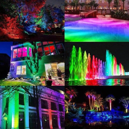 RGB 10 LEDs Solar Garden Lights Outdoor Landscape Yard Lawn Spotlight