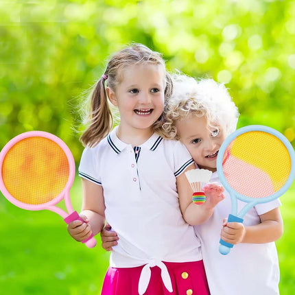 Kids Tennis & Badminton Racket Set – 2 Rackets, 6 Balls, Ages 3+