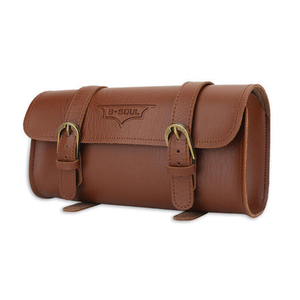 Vintage PU Leather Bike Saddle Bag Cycling Tail Pannier Pouch