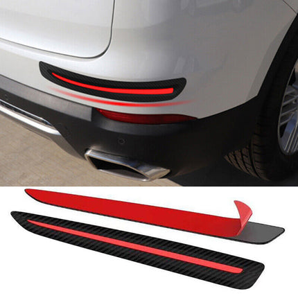 Universal 2PCS Carbon Fiber Bumper Corner Guards – Anti-Scratch Protection Film for Car