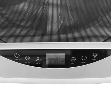 Automatic Power Lift Roof Vent Hatch with 12V Fan - Smart Temp Sensor & LED Lights for RV Caravan Motorhome
