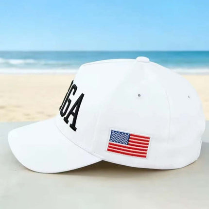 USA Donald Trump Hat #45-47 Flag Print Strapback Cap President Logo Adjustable New