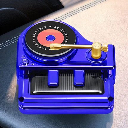 Solar-Powered Rotating Piano Car Air Freshener & Perfume Diffuser - Elegant Car Decor Gift