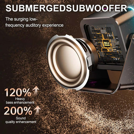 Mini 5-in-1 Wireless Induction Speaker & Phone Stand with Bluetooth