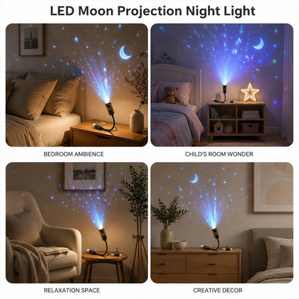 Plug & Play HD Star Projector USB 360° Rotating for Halloween Christmas