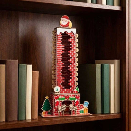24-Day Xmas Countdown Santa Chimney Calendar Christmas Puzzle Toy