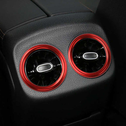 7-Piece Red Aluminum Alloy Air Vent Covers Trim for Mercedes-Benz A-Class, B-Class, GLA, GLB, A200L