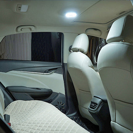 Magnetic USB Rechargeable LED Car Dome Light - Stick to Roof & Clip Visor, Portable Multi-Use Reading Lamp