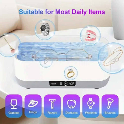 Rechargeable Ultrasonic Cleaner Machine for Watch Jewellery & Glasses