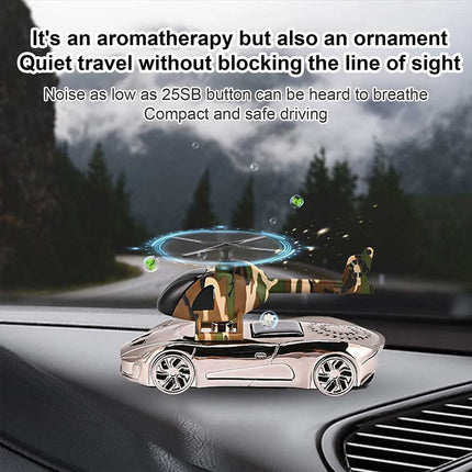 Solar Powered Rotating Car Air Freshener - Hanging Helicopter Ornament
