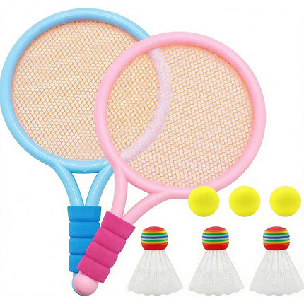 Kids Tennis & Badminton Racket Set – 2 Rackets, 6 Balls, Ages 3+