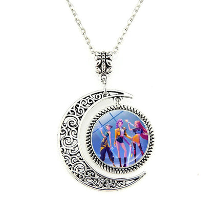 New KPop Demon Hunters Pendant Necklace Sweater Chain Decor