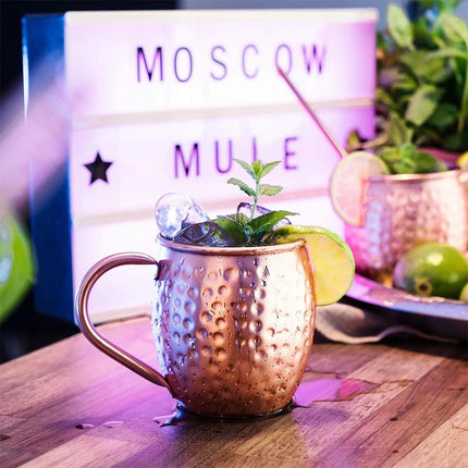 530ML Pure Copper Mug for Moscow Mule, Coffee, Beer & Cocktail at Home