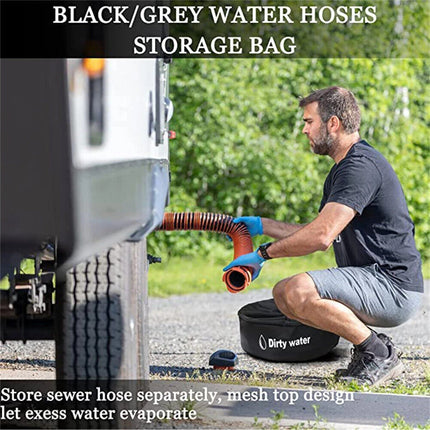 Hose & Cord Storage Bag for Camping & RV | All-in-One for Water Hose & Cables, Heavy-Duty Carry Case