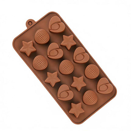Multipurpose Silicone Mold for Chocolate, Cake, Ice, Candy, Jelly, Nuts & Star