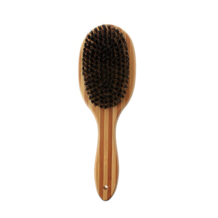 Double Sided Bamboo Dog Brush – Silicone Massager for Grooming