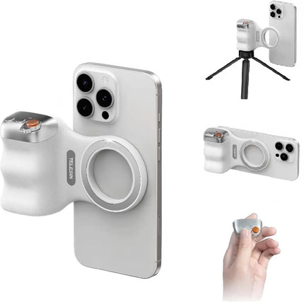 Magnetic Phone Camera Grip with Remote Handle & Phone Holder