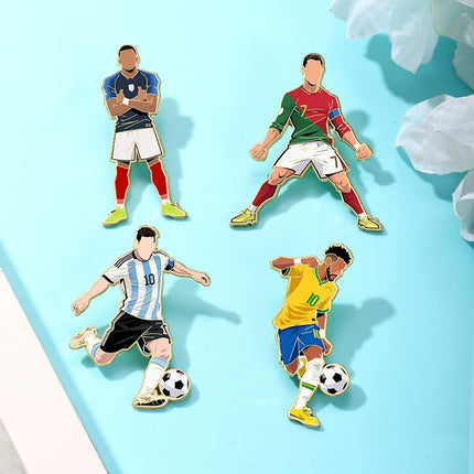 4PCS 2026 World Cup Football Star Pin Badge – Fan Backpack Accessory