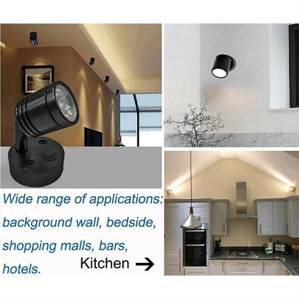 2x 12V LED Reading Spot Lights for Interior Use in Caravan, Camper, Motorhome, and Boat