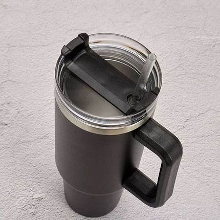 40 oz Insulated Stainless Steel Tumbler with Straw Lid - Leak-Proof Vacuum Flask for Hot & Cold Beverages