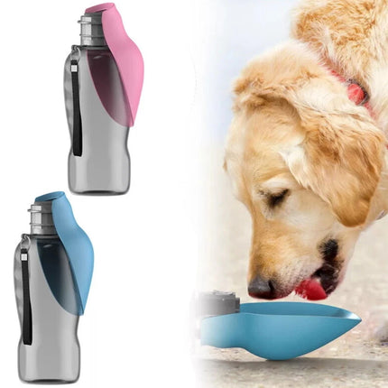 Portable 800ml Dog Water Bottle for Outdoor Travel, Hiking & Walking
