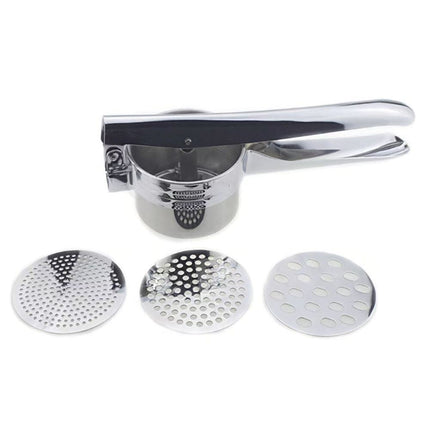 Manual Stainless Steel Juicer & Vegetable Press for Potato, Lemon, Garlic