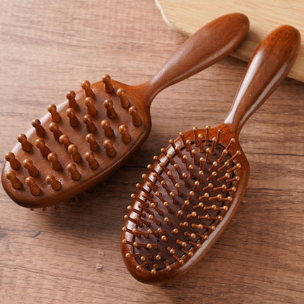 Sandalwood Air Bag Massage Hair Brush & Wood Comb for Hair Care