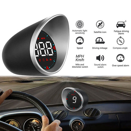 GPS HUD Speedometer for Cars: Windshield Projector with Speed Alerts to Keep You Focused on Road